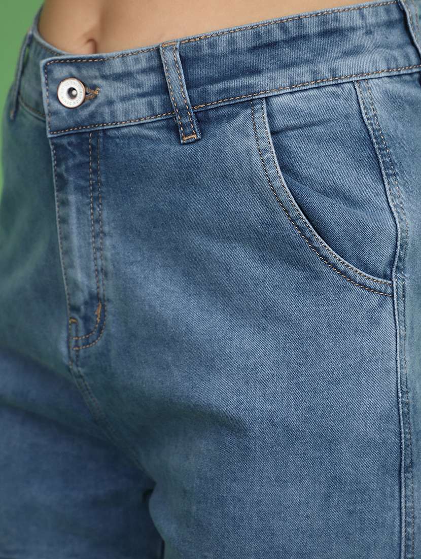 women mid rise denim jeans - 20588766 -  Standard Image - 4