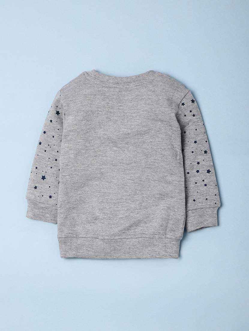 grey cotton front print sweatshirt - 20589542 -  Standard Image - 1