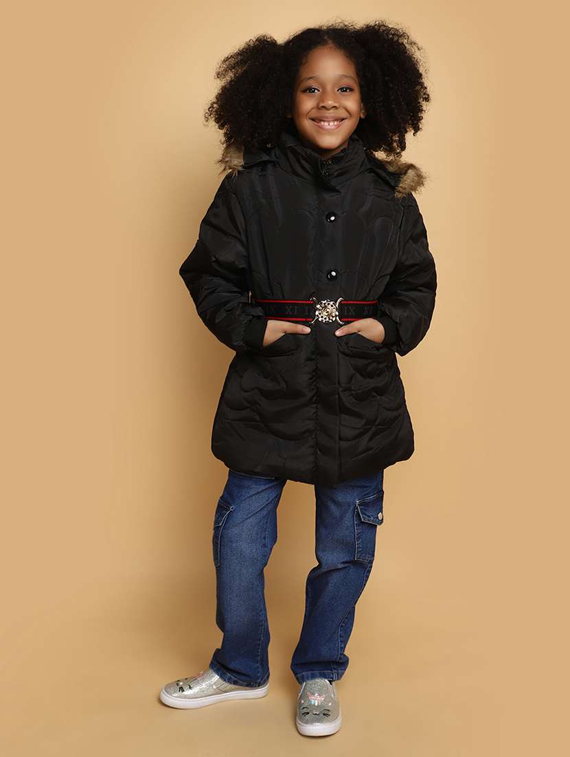 girls solid color henley neck jacket - 20589693 -  Standard Image - 4