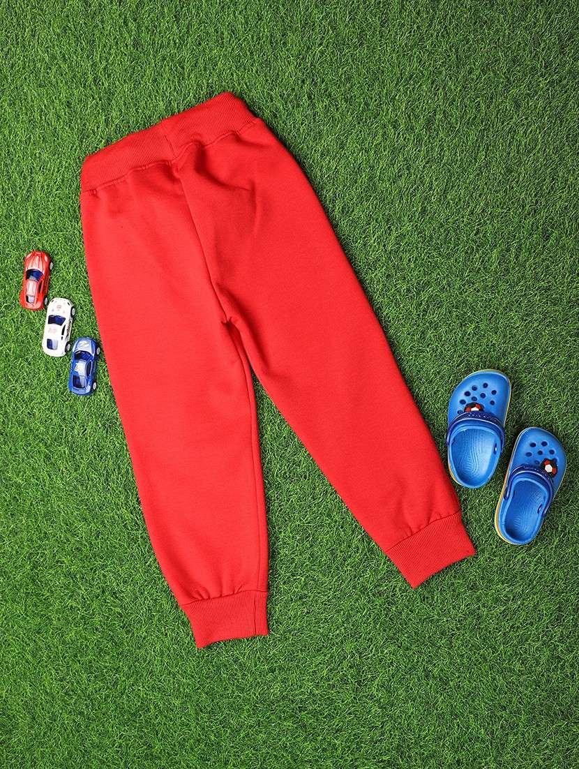 boys red typographic casual trouser - 20589719 -  Standard Image - 1