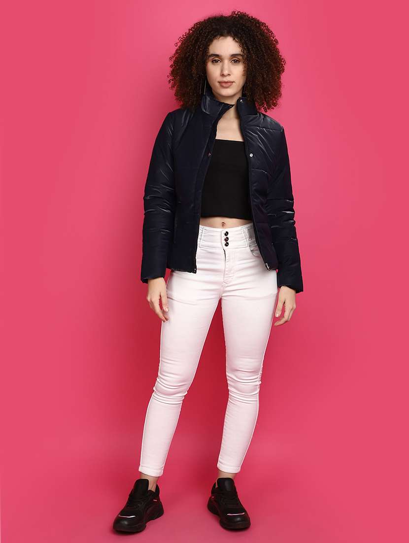 women solid long sleeve quilted jacket  - 20589743 -  Standard Image - 4