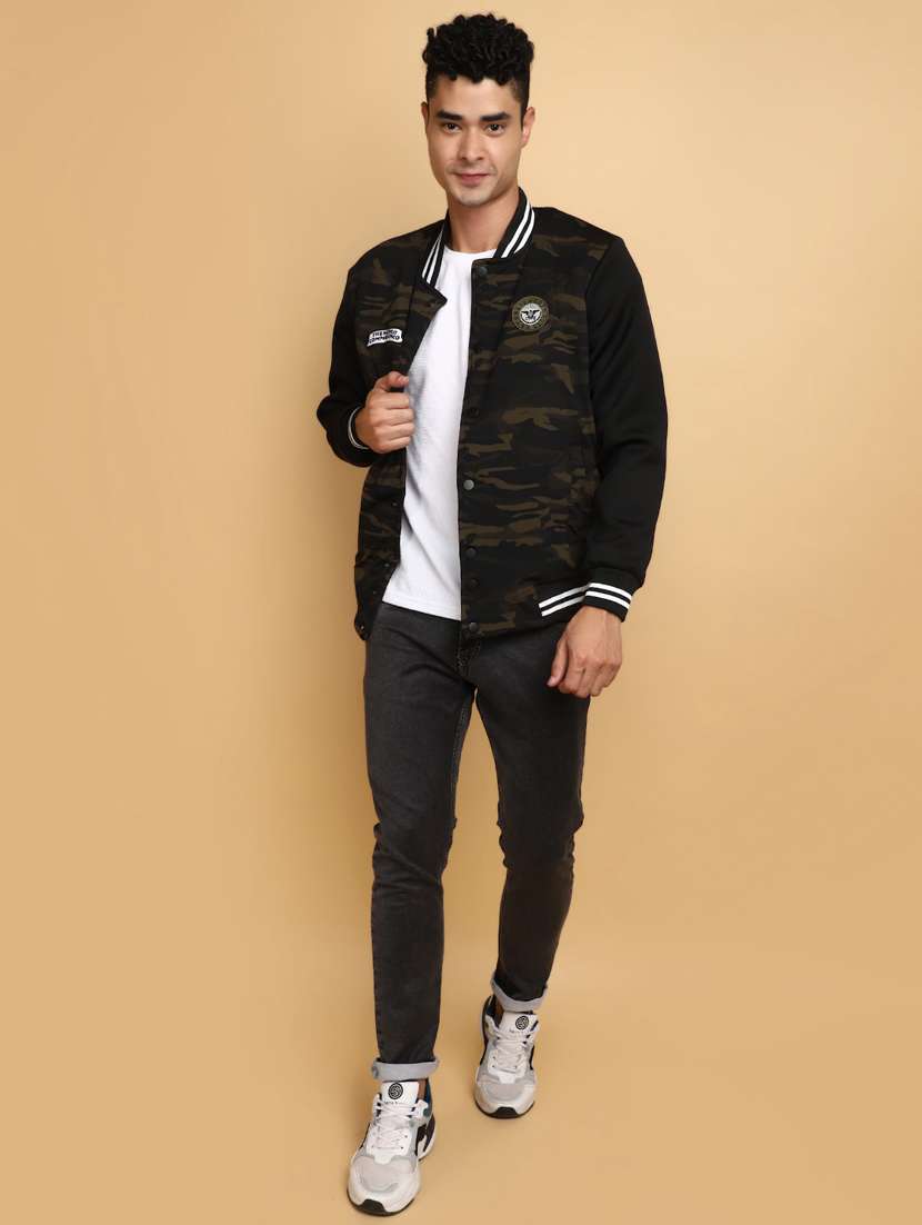 men long sleeved camouflage printed casual jacket - 20589768 -  Standard Image - 4