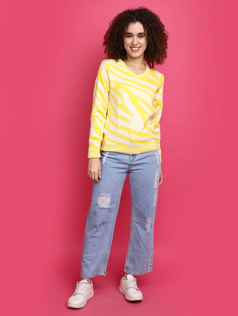 Women Self Design Pullover - 20589838 -  Standard Image - 4