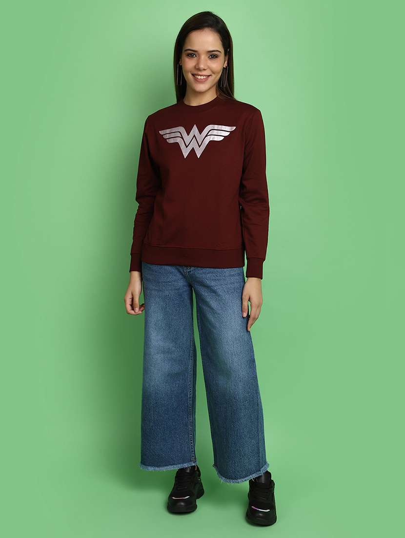 women round neck graphic sweatshirt - 20589906 -  Standard Image - 4