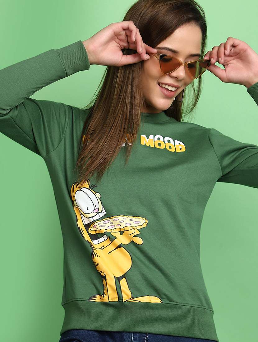 women round neck typographic sweatshirt - 20589908 -  Standard Image - 1