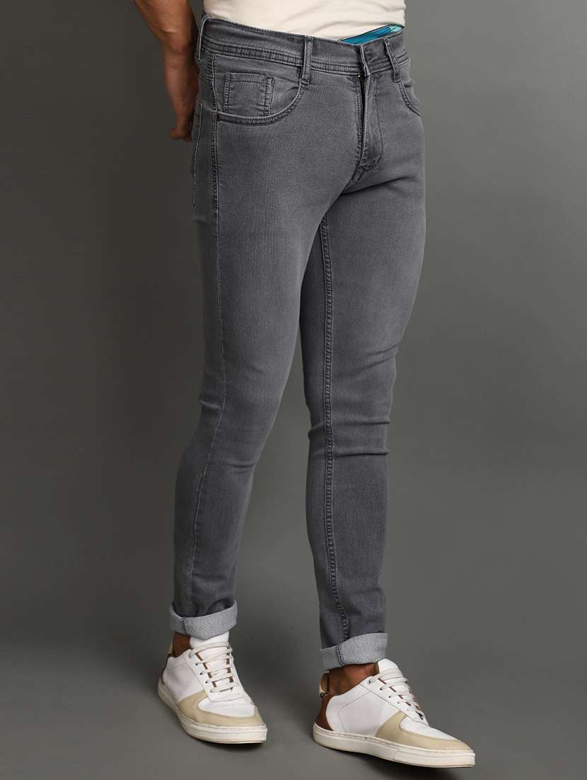 men mid rise plain denim jeans - 20589914 -  Standard Image - 1