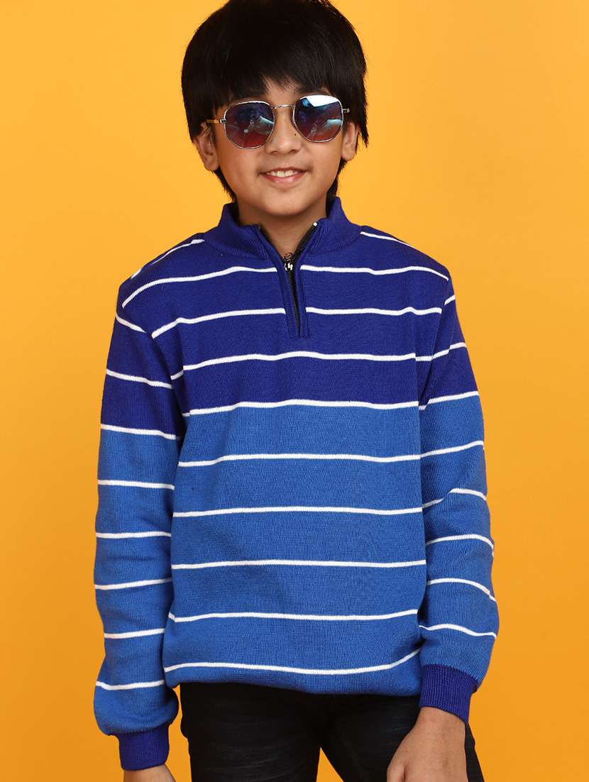 boys self design long sleeve sweater - 20589944 - Standard Image - 1