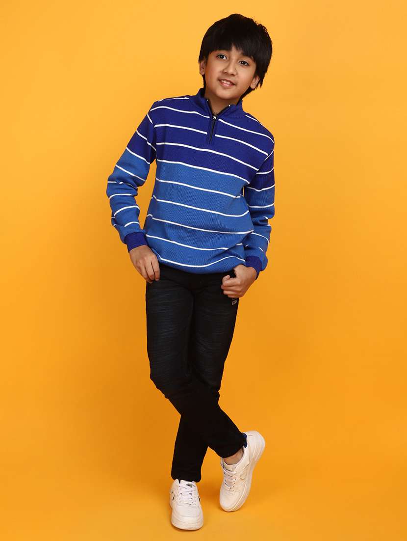 boys self design long sleeve sweater - 20589944 - Standard Image - 4