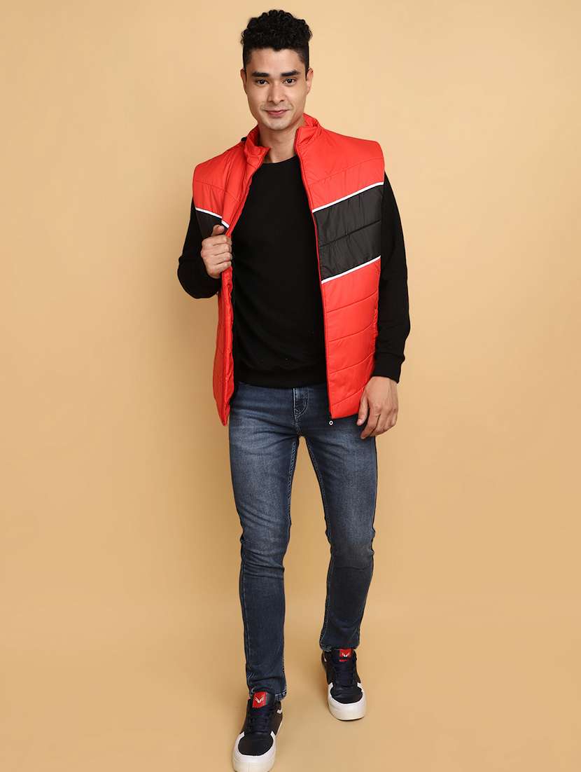 men sleeveless color block quilted jacket - 20589952 -  Standard Image - 4