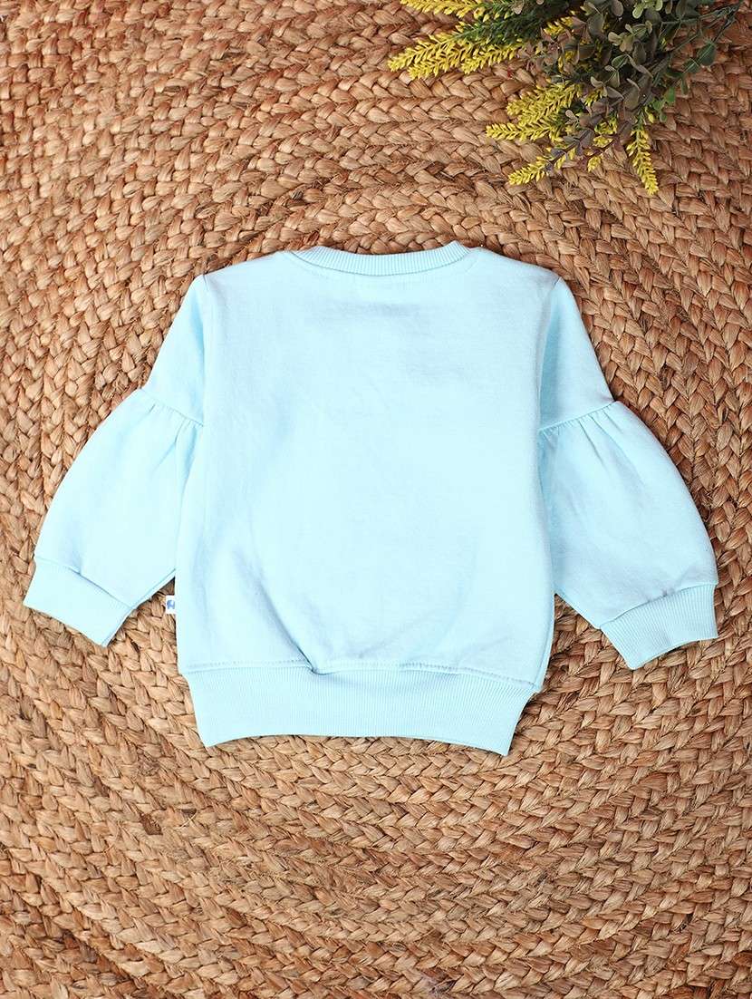 light blue round neck sweatshirts - 20590016 - Standard Image - 1