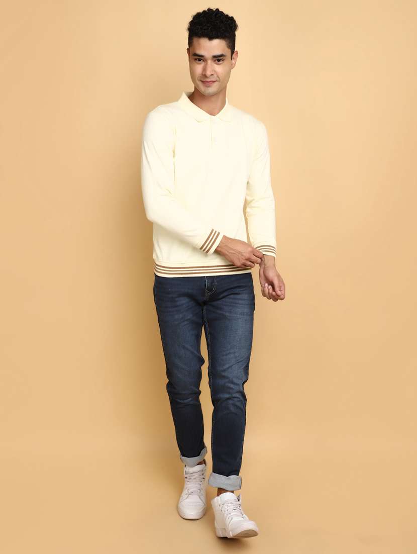 off white polo neck sweatshirt - 20590034 - Standard Image - 4