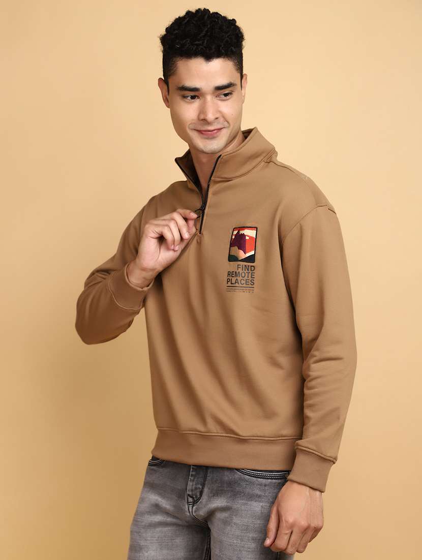 men back print long sleeve sweatshirt - 20590035 - Standard Image - 1
