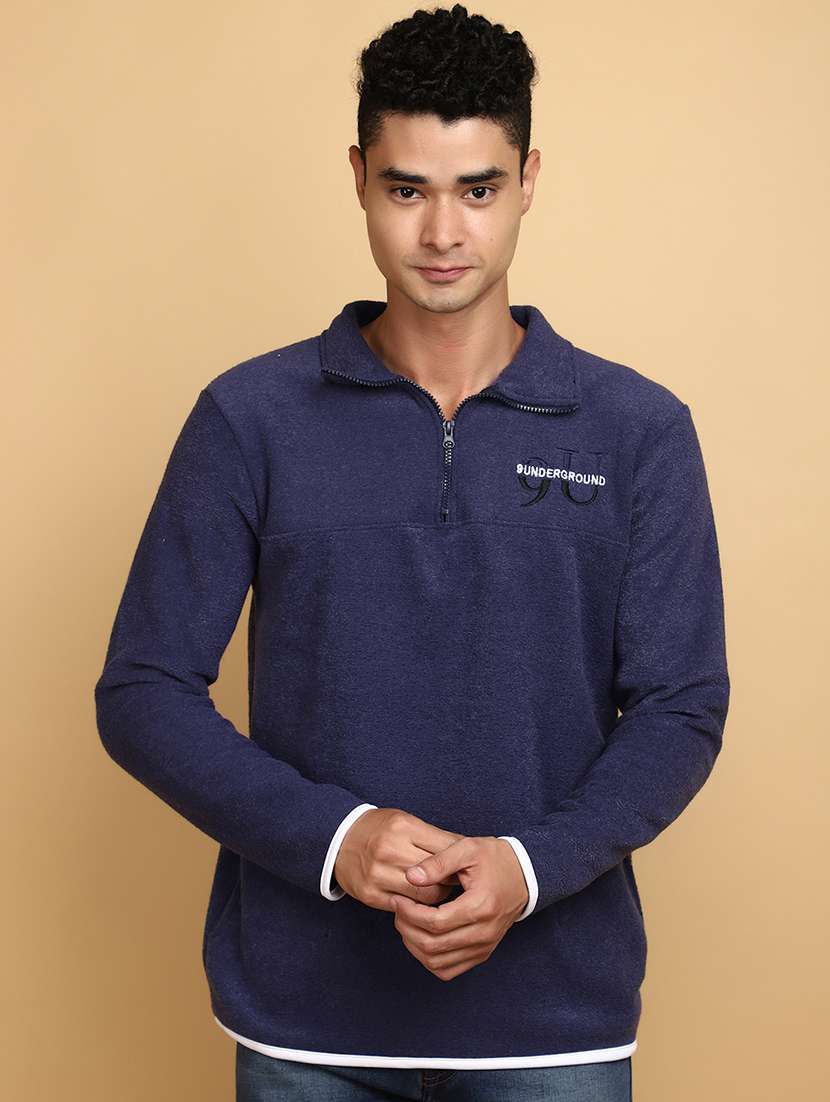 men long sleeve solid regular sweatshirt