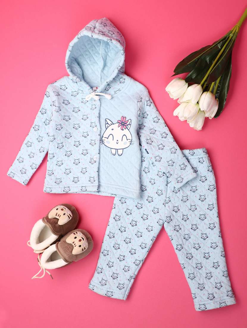 blue cotton suit sets twin & dungree