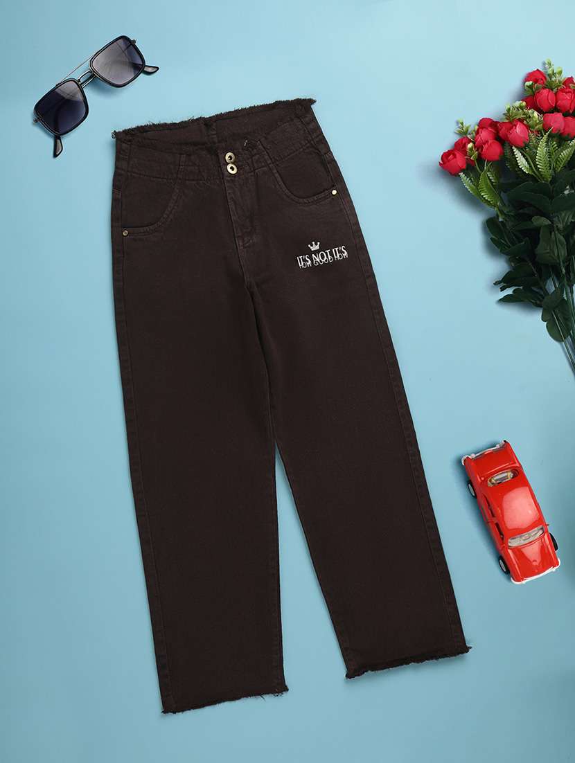girls relaxed fit solid denim