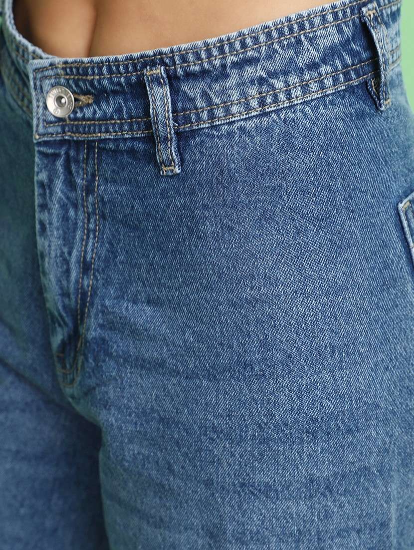 women blue wide leg jean - 20590721 -  Standard Image - 4