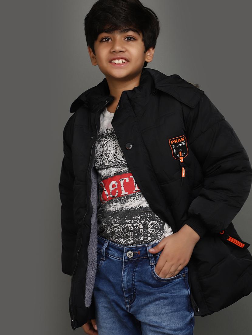 black cotton jacket - 20590923 - Standard Image - 1