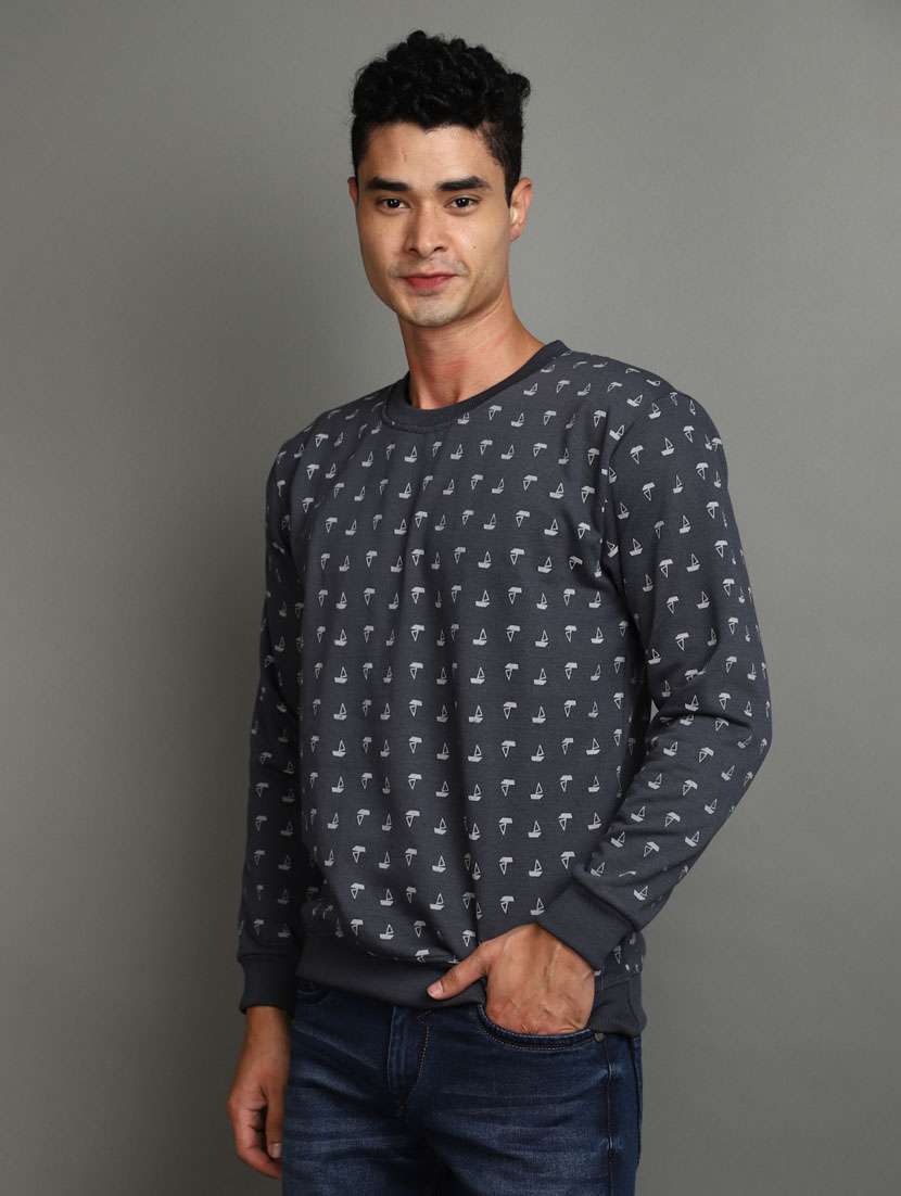 men round neck long sleeve sweatshirt - 20590950 - Standard Image - 1