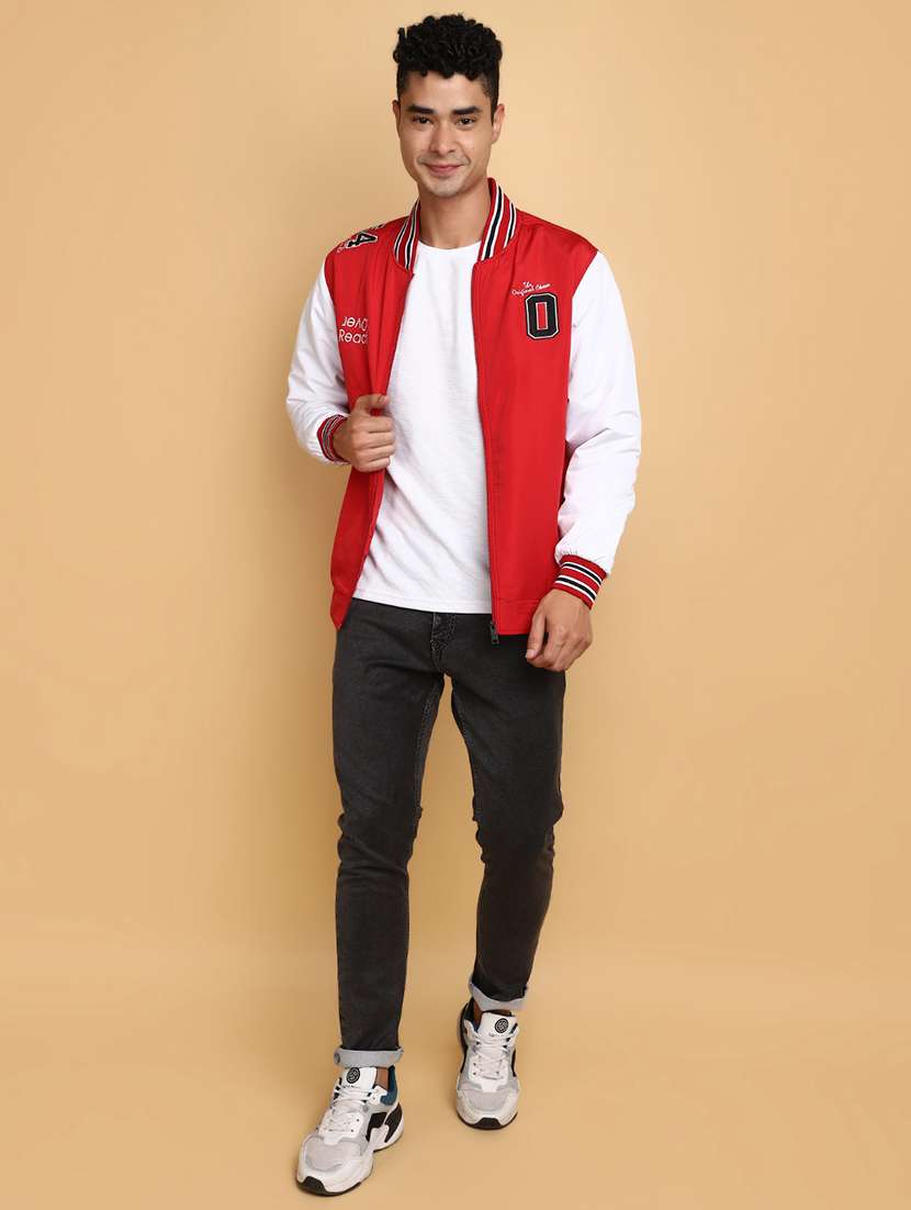 men color block long sleeve quilted jacket - 20590958 -  Standard Image - 4
