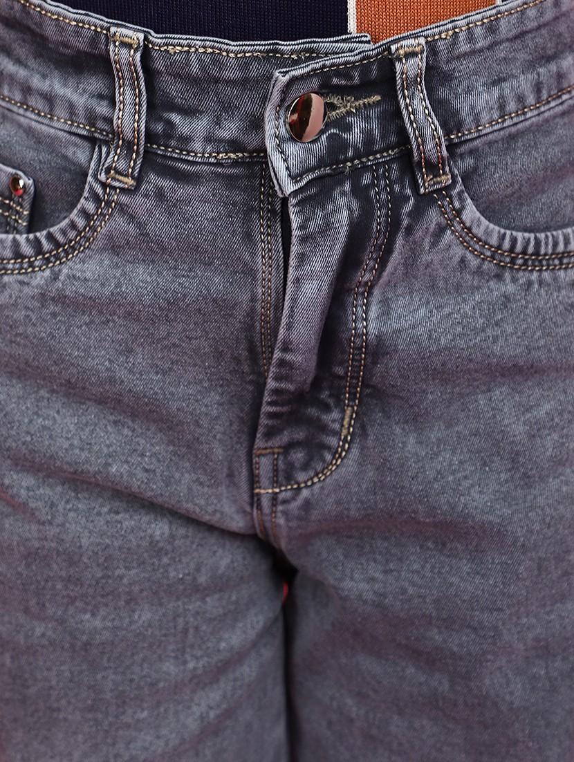 solid grey cargo denim jeans - 20591013 - Standard Image - 4