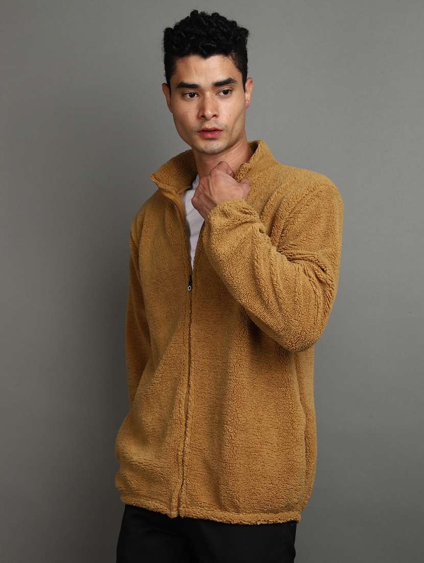 brown cotton casual jacket - 20591087 -  Standard Image - 1