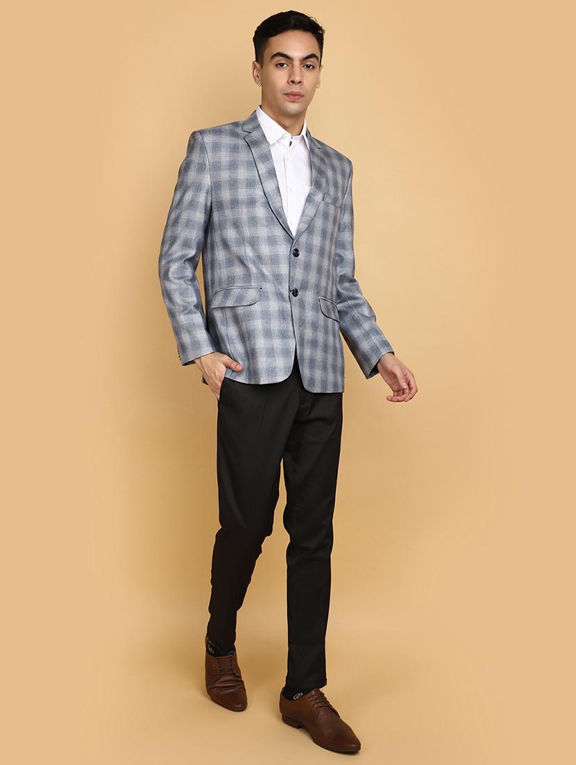 blue cotton blazer - 20591115 - Standard Image - 4