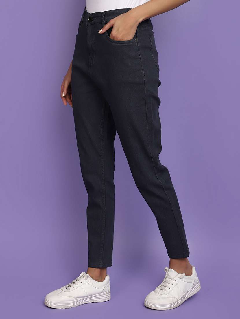 black denim plain jeans - 20591118 -  Standard Image - 1