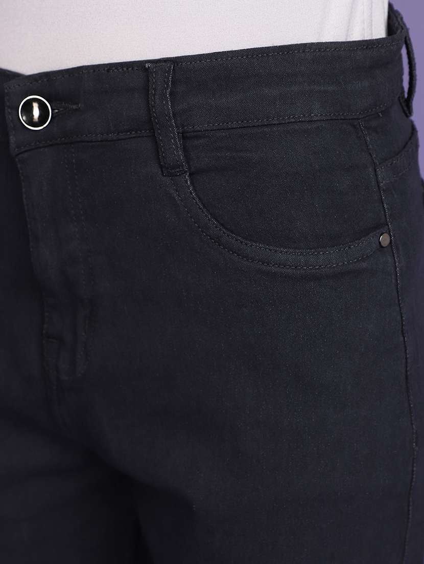 black denim plain jeans - 20591118 -  Standard Image - 4