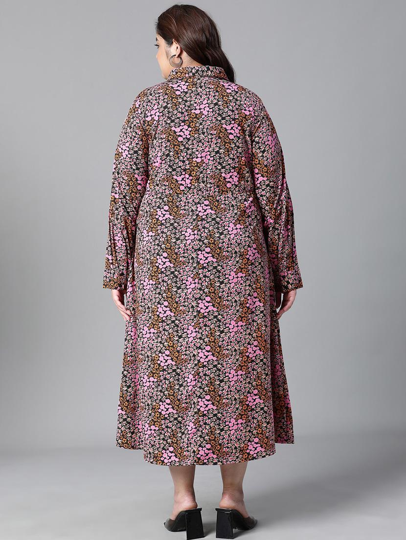 multi colored polyester shirt dress - 20591144 - Standard Image - 4