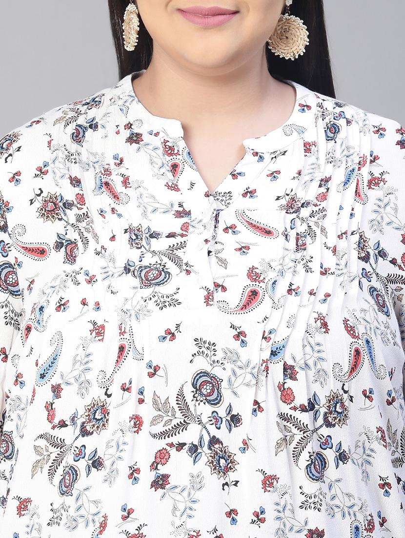 plus size women printed straight top - 20592336 - Standard Image - 6