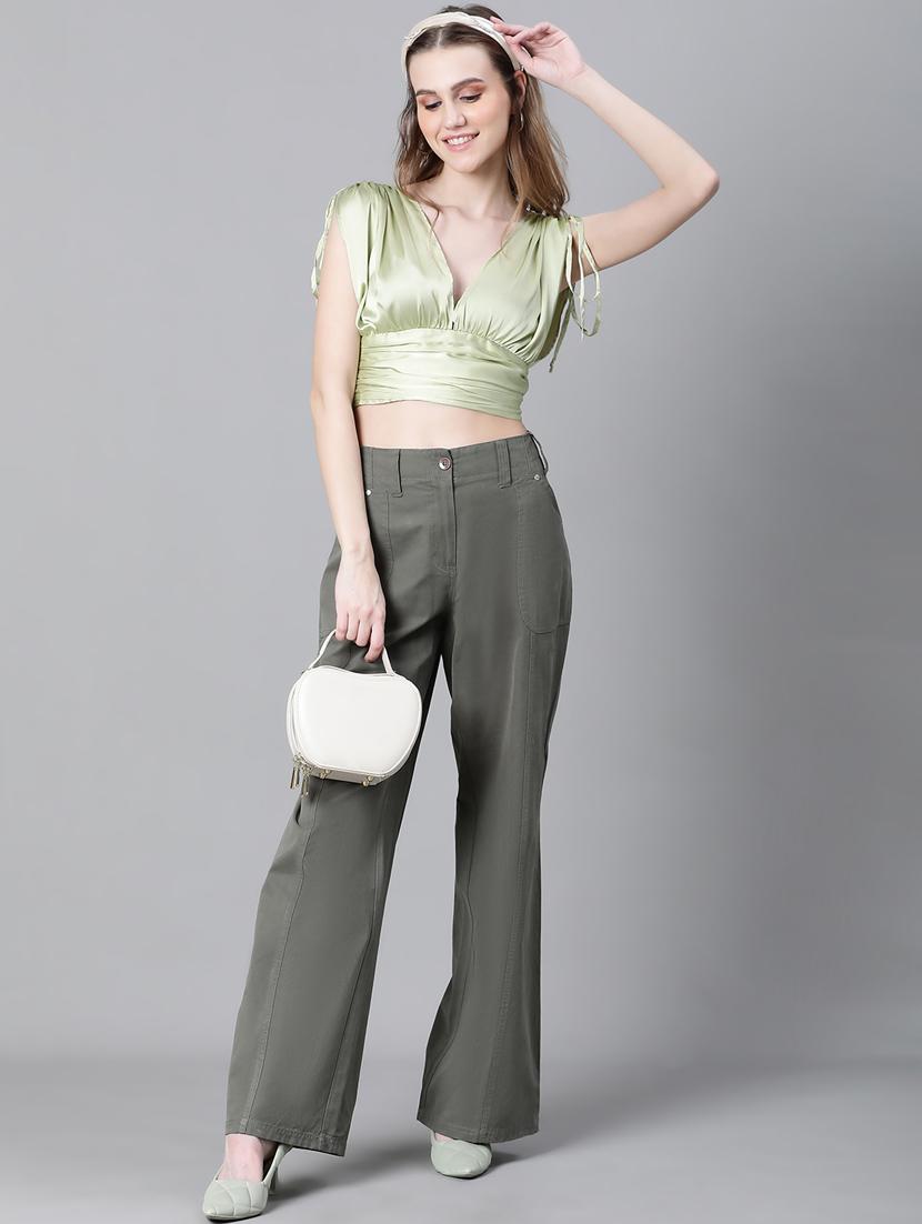 women solid sleeveless crop top - 20592371 - Standard Image - 4