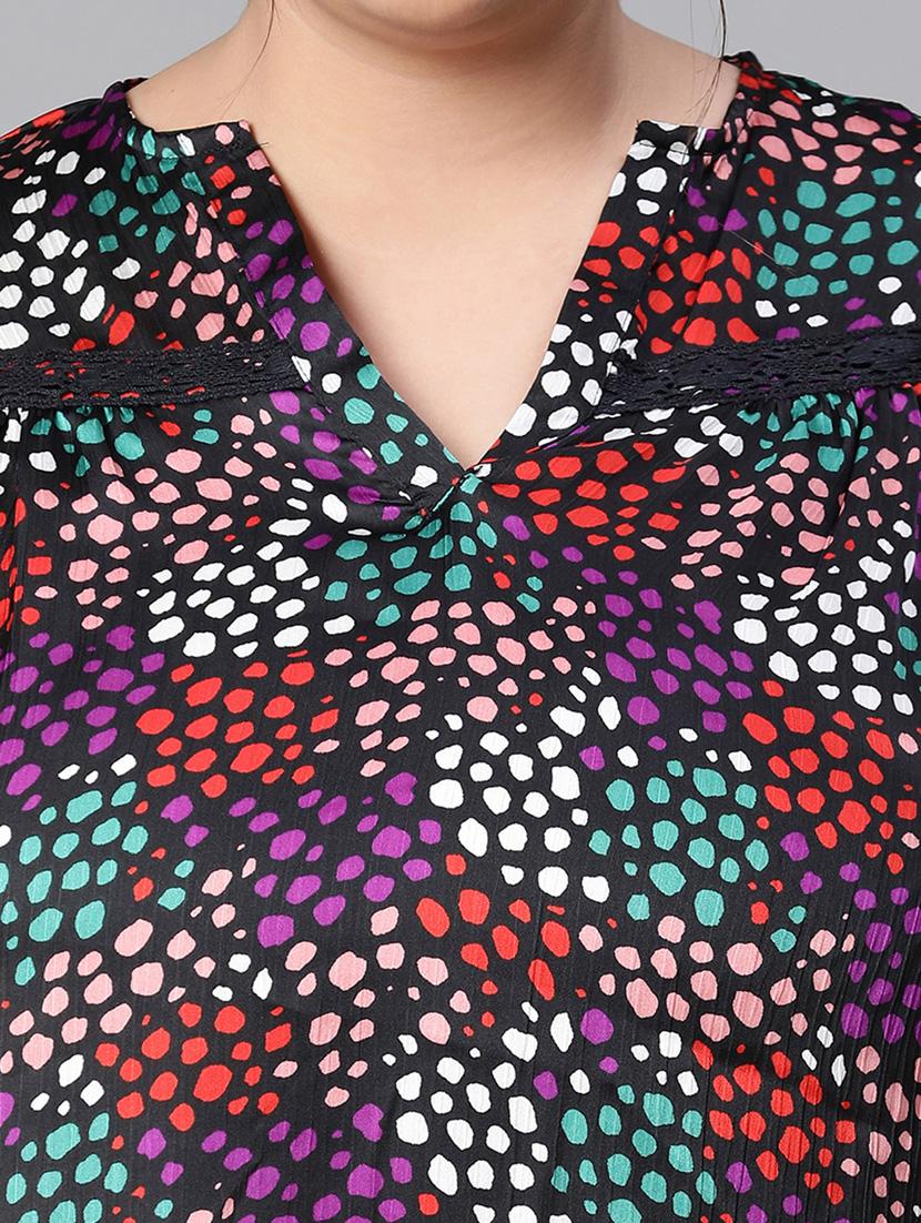 plus size women printed straight top - 20592375 - Standard Image - 6
