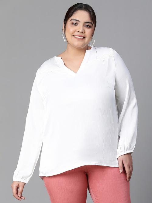 plus size women solid straight top - 20592378 - Standard Image - 0