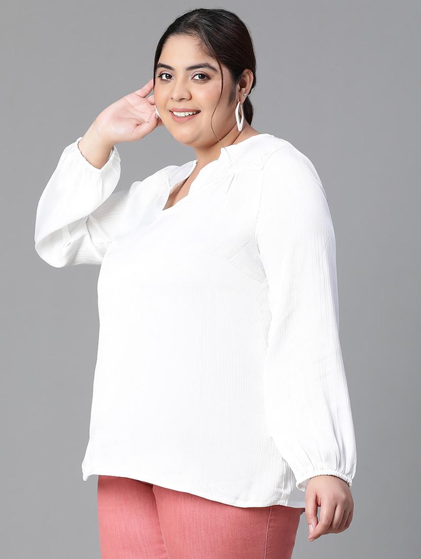 plus size women solid straight top - 20592378 - Standard Image - 1