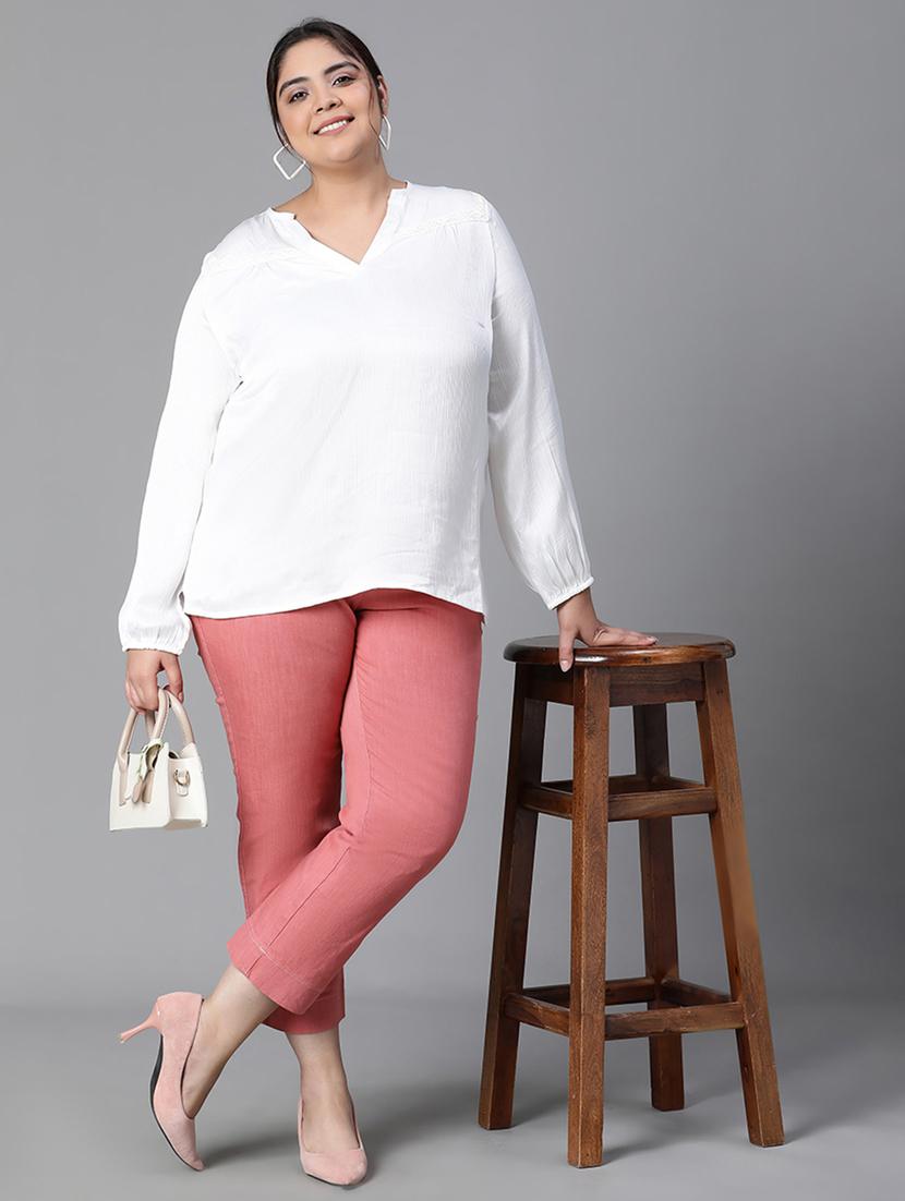 plus size women solid straight top - 20592378 - Standard Image - 4