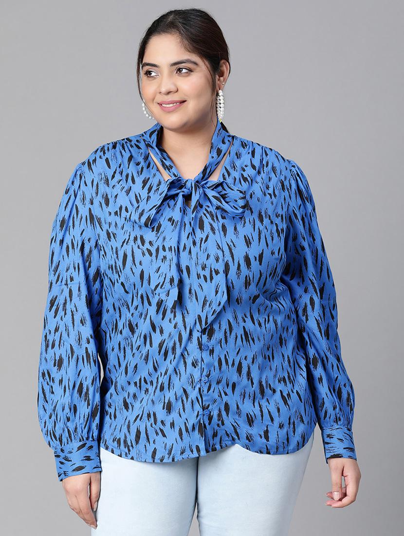 plus size women printed straight top - 20592385 - Zoom Image - 0