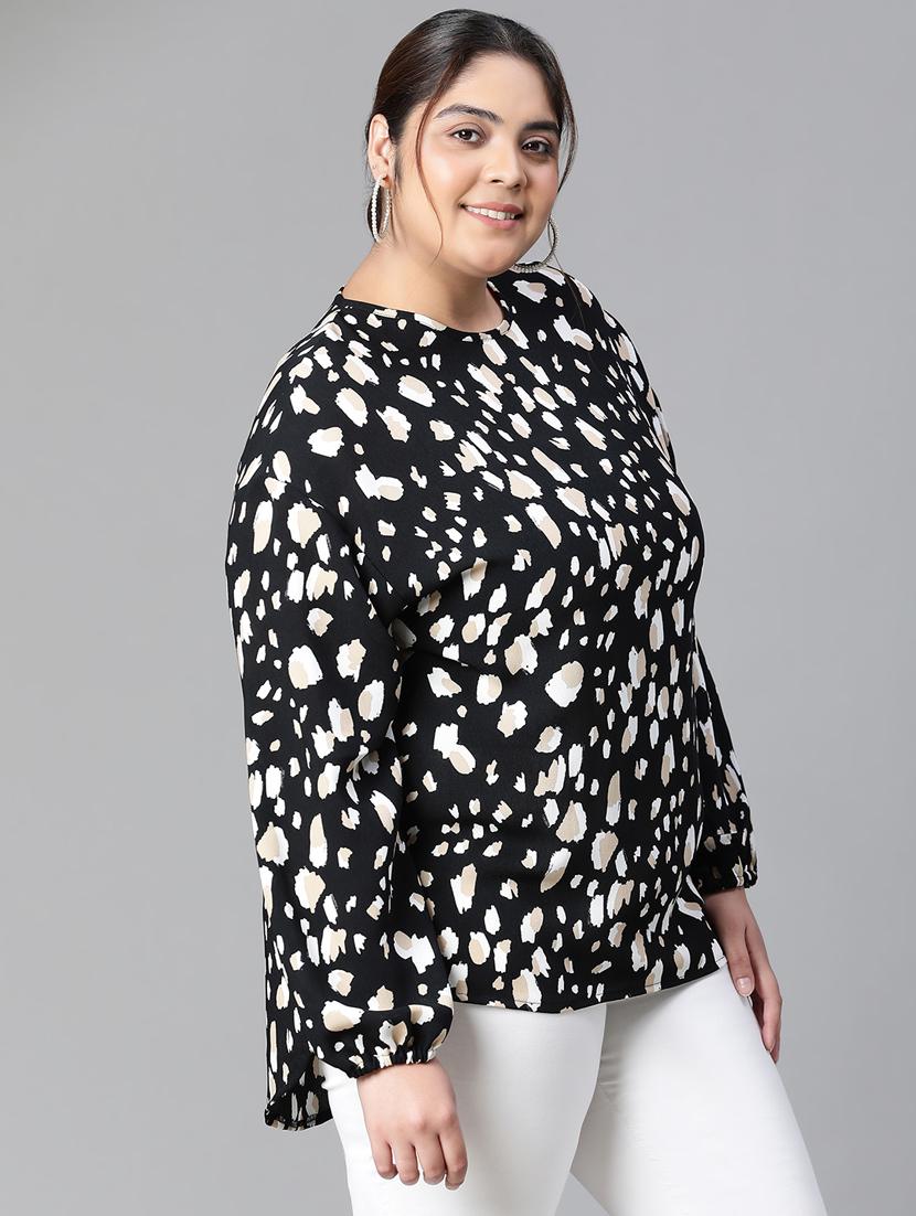 plus size women printed high low top - 20592395 - Standard Image - 1
