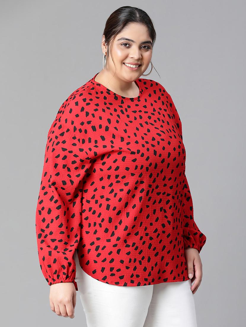 plus size women printed high low top - 20592396 - Standard Image - 1