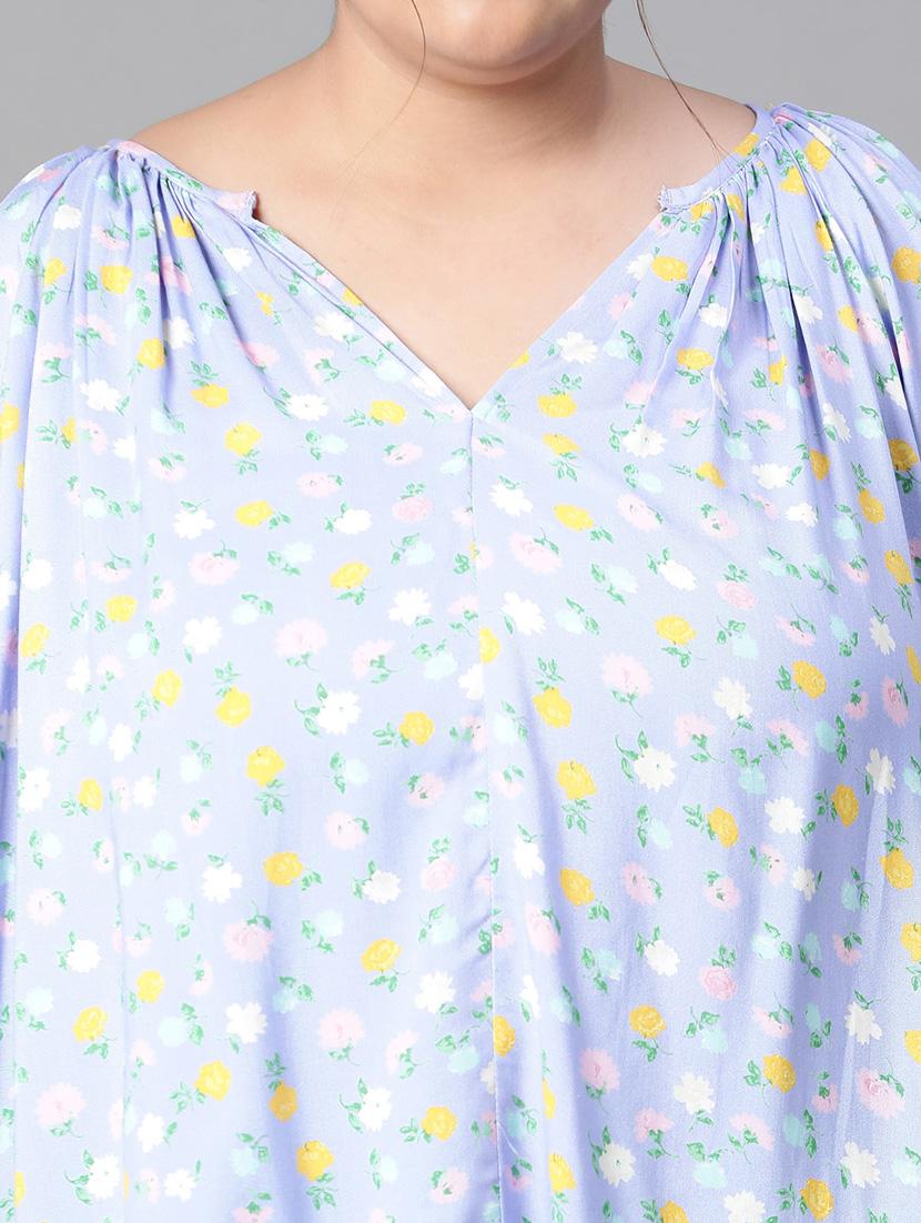 plus size women floral print high low top - 20592400 - Standard Image - 6