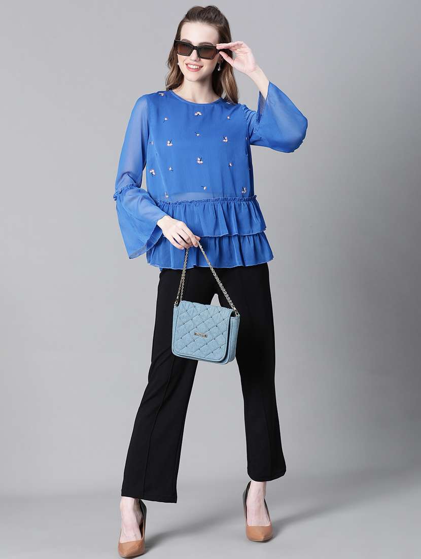 women embroidered layered top - 20592414 - Standard Image - 4