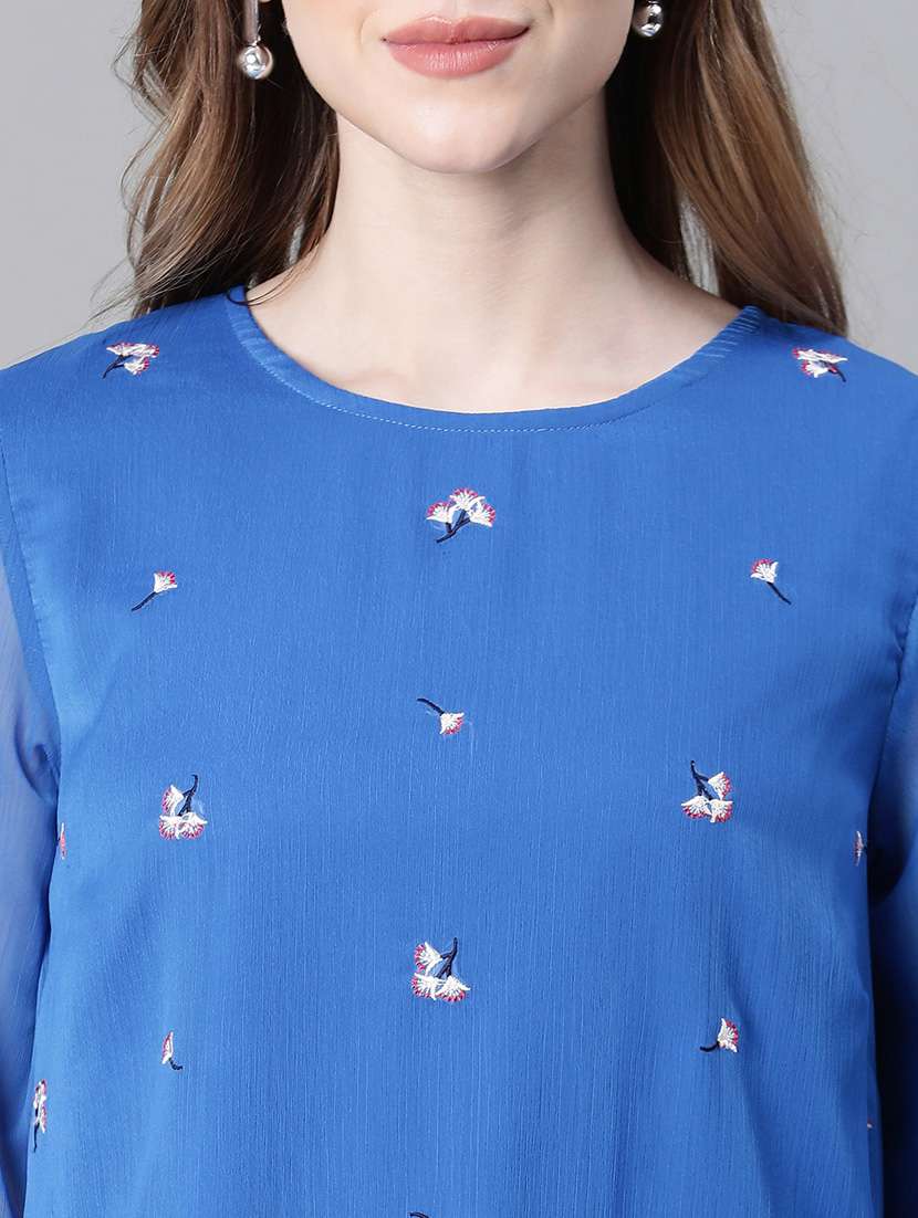 women embroidered layered top - 20592414 - Standard Image - 6