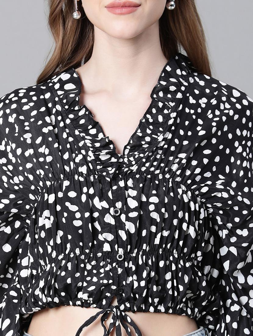 women animal print blouson top - 20592423 - Standard Image - 6
