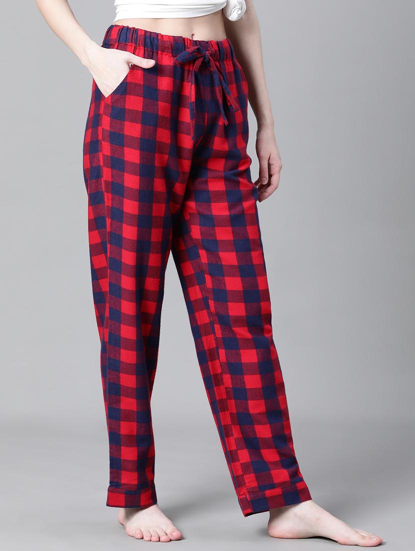 women checkered pajama - 20592570 - Standard Image - 1