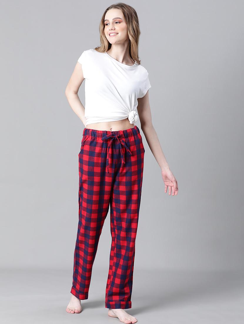 women checkered pajama - 20592570 - Standard Image - 4