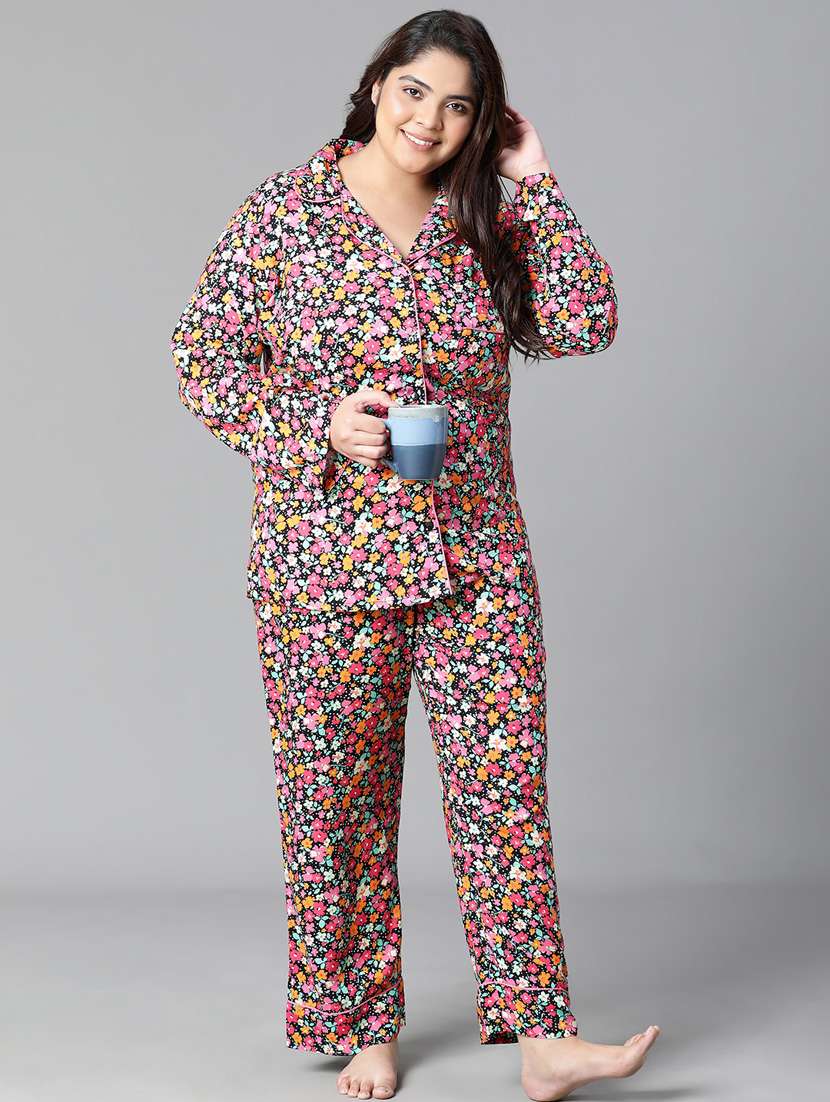 women floral print pajama - 20592576 - Standard Image - 4