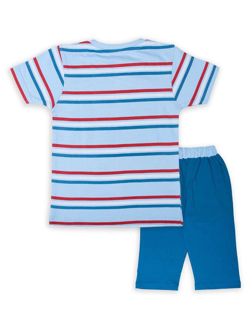 boys printed capri twin set - 20592754 - Standard Image - 1