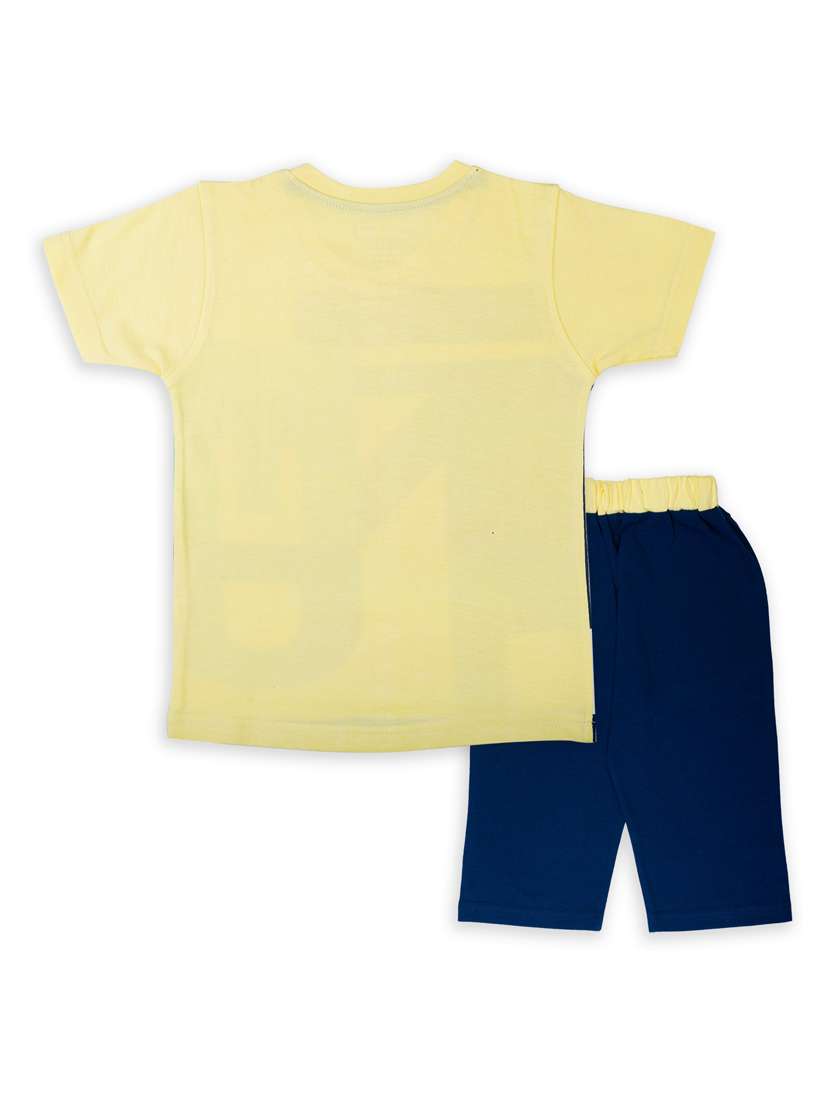 boys printed capri twin set - 20592770 -  Standard Image - 1
