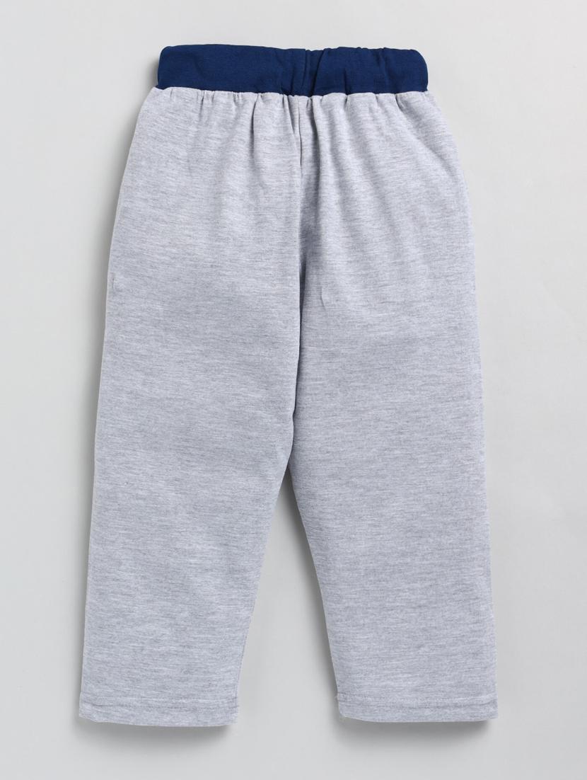 kids grey typographic regular track pant - 20593068 -  Standard Image - 1