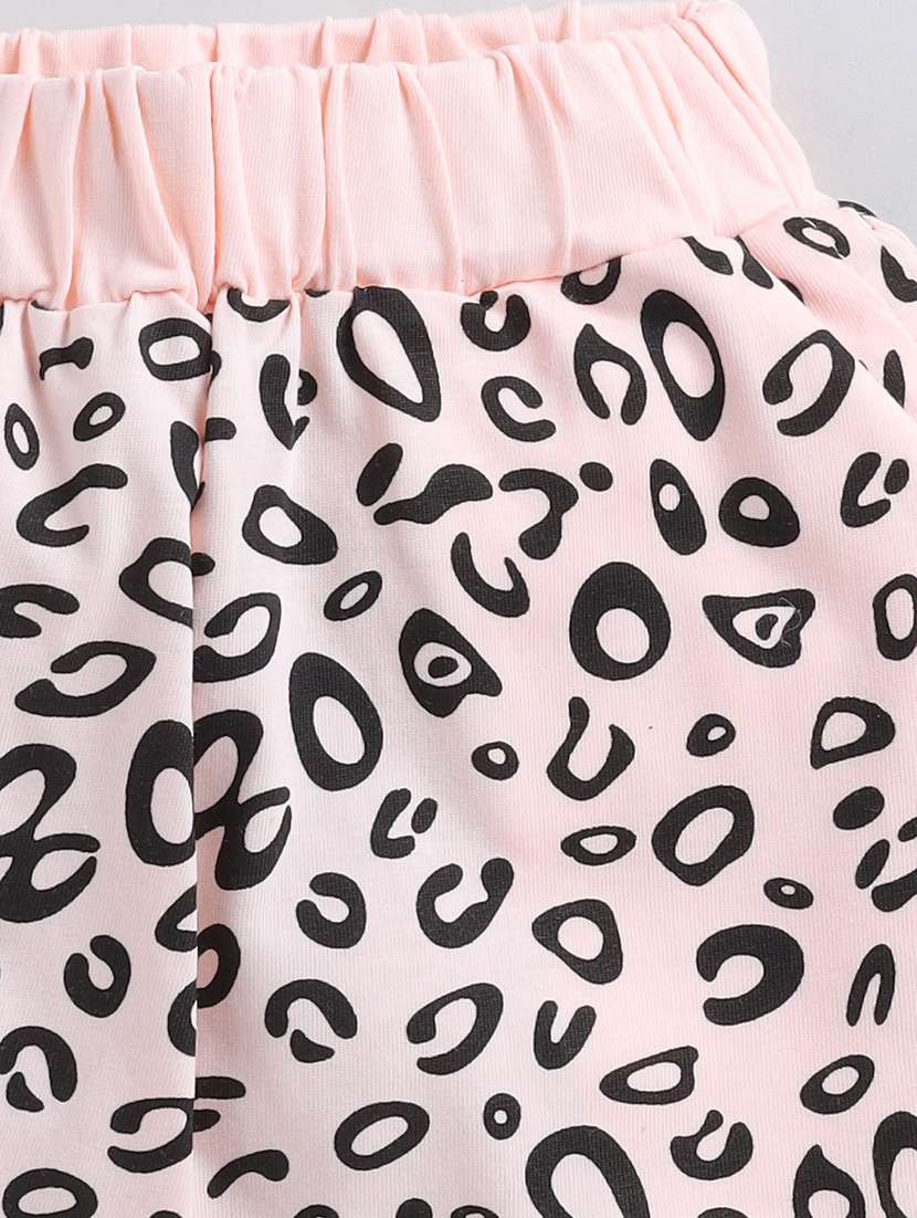 girls round neck graphic regular t-shirt & shorts set - 20593334 -  Standard Image - 4