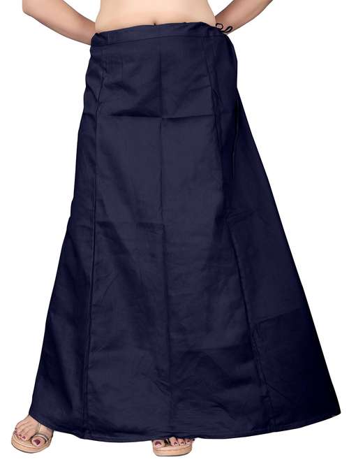 women navy blue solid petticoats shapewear